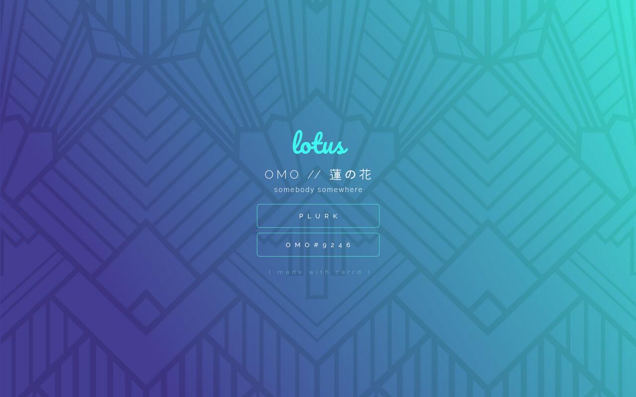 Carrd profile picture for @lotus